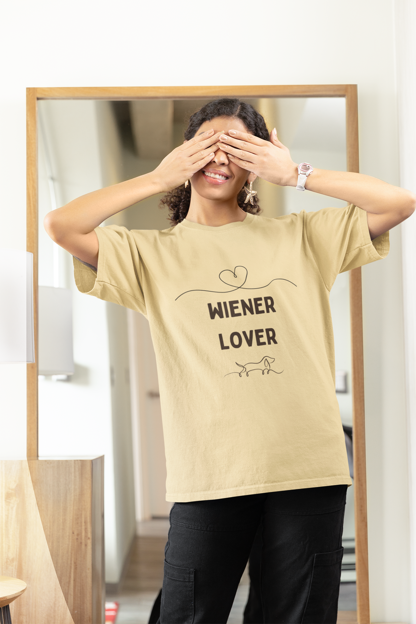 Wiener Lover Line Art - Unisex T-shirt